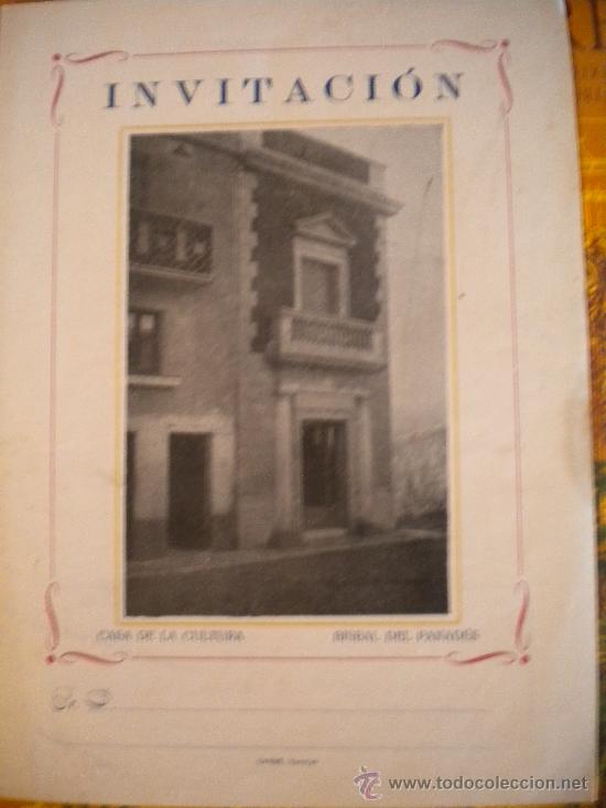Brochures de tourisme: Invitacion del alcalde de la bisbal del penedes enero del 1956.