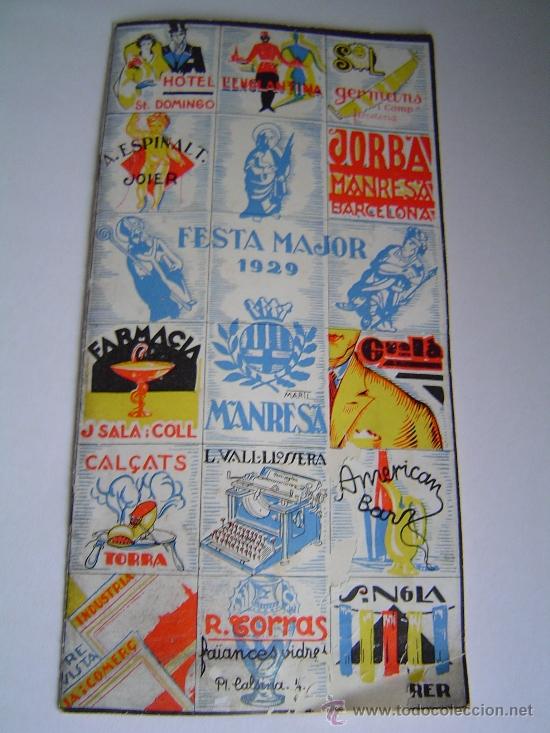 Tourismusbrosch&uuml;ren: Muy interesante programa fiesta mayor de Manresa 1929