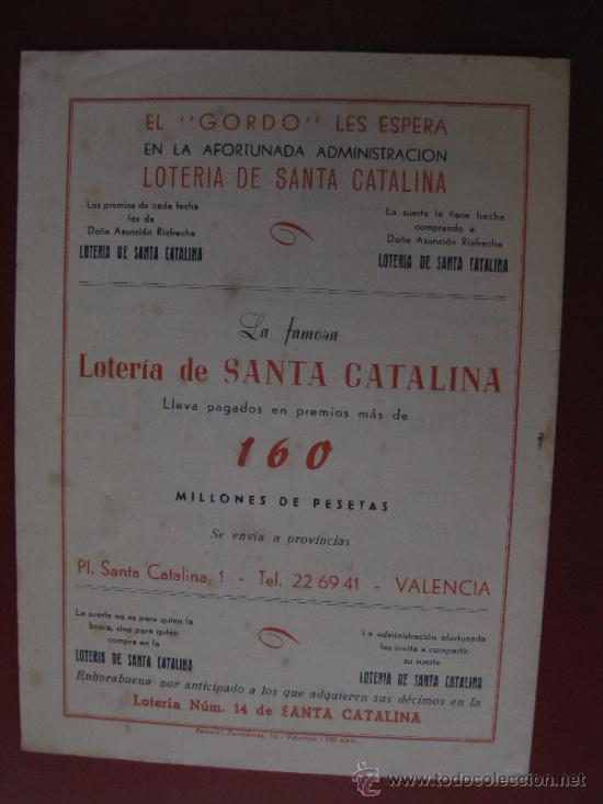 Folletos de turismo: FALLAS VALENCIA LLIBRET PROGRAMA  DE LA FALLA PLA&Ccedil;A SANTA CREU 1960 - Foto 2