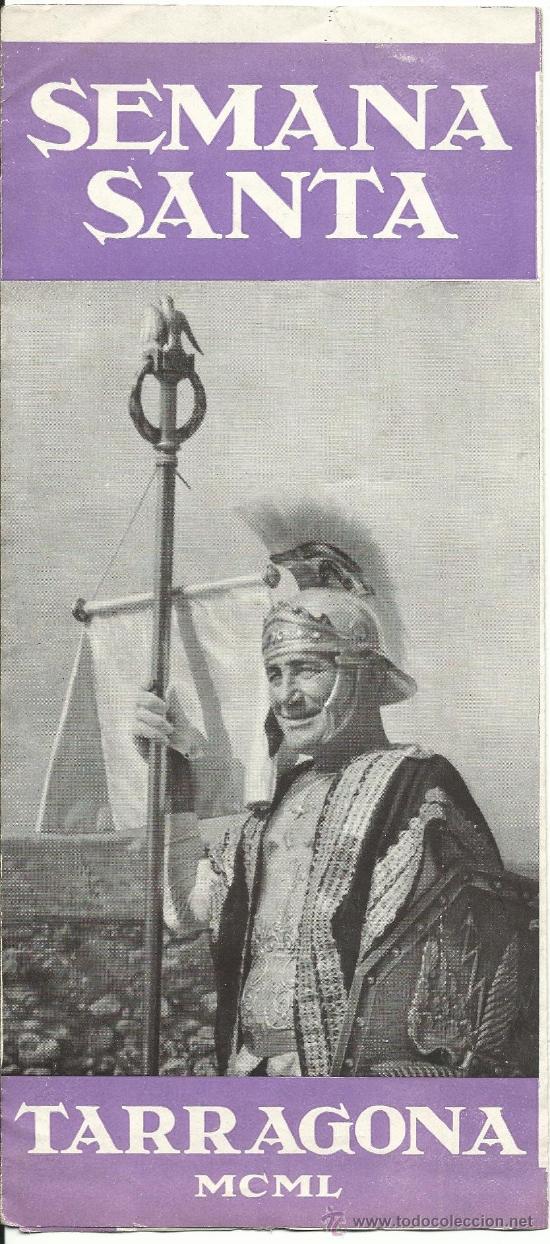 Folletos de turismo: TARRAGONA.-PROGRAMA DE SEMANA SANTA 1950 - Foto 1