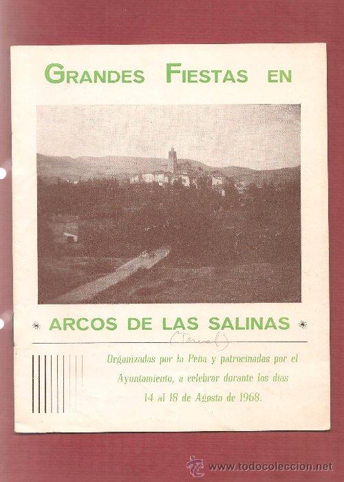 Travel Brochures: GRANDES FIESTAS ARCOS DE LAS SALINAS TERUEL 1968