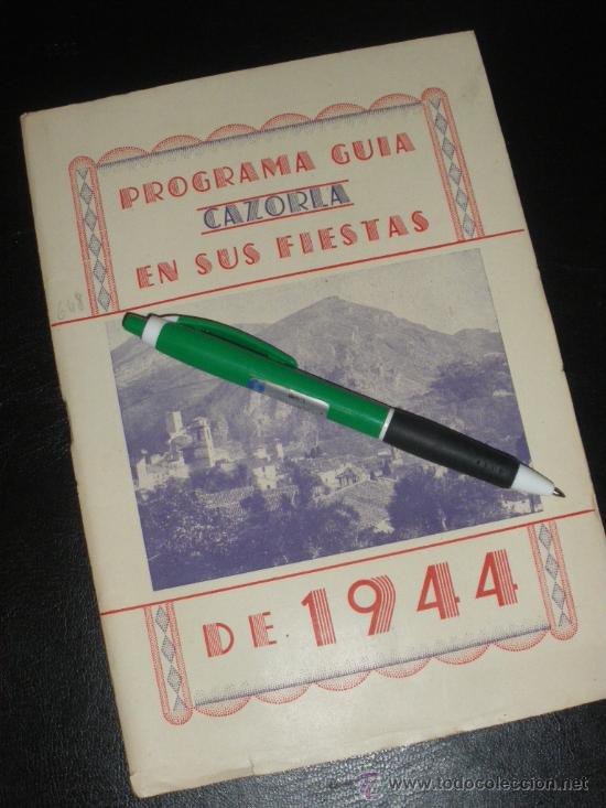 Folhetos de turismo: CAZORLA, FIESTAS DE 1944.