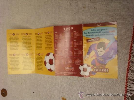 Brochures de tourisme: FOLLETO PAELLADOR CON CALENDARIO 1999