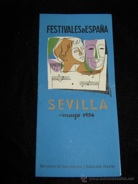 Folletos de turismo: FOLLETO DE PROPAGANDA DE LOS FESTIVALES DE ESPA&Ntilde;A DE 1954