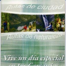 Folletos de turismo: FOLLETO RUTAS CIUDAD NATURALEZA / RENFE CERCANIAS MADRID / AÑOS 1990 - 64 PGS.