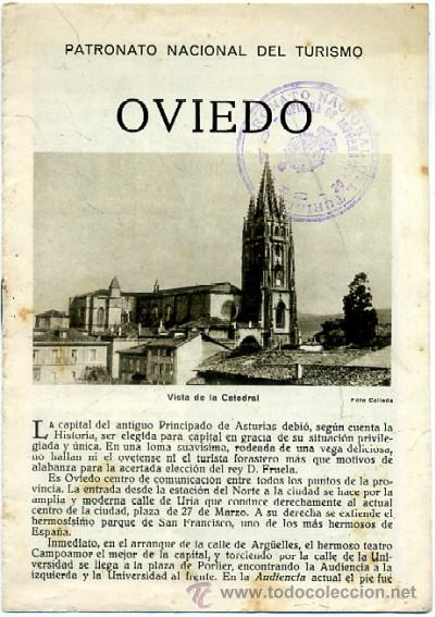 Travel Brochures: OVIEDO. PATRONATO NACIONAL DEL TURISMO   A-FOTUR-002