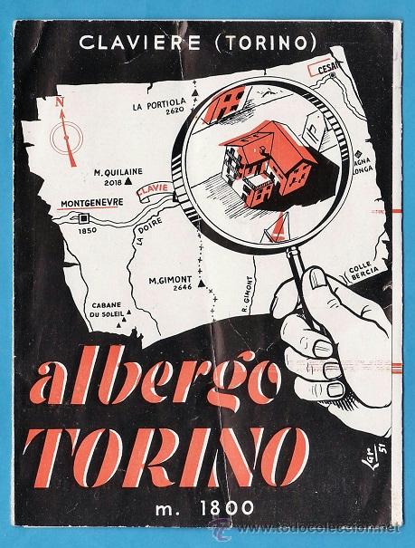 Folletos de turismo: folleto - albergue torino / claviere - italia - en italiano - a&ntilde;os 60