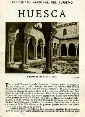 Travel Brochures: HUESCA. PATRONATO NACIONAL DEL TURISMO.  A-FOTUR-086
