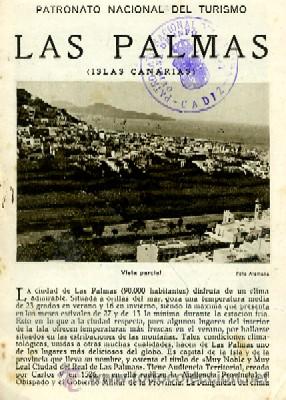 Travel Brochures: LAS PALMAS. PATRONATO NACIONAL DEL TURISMO.  A-FOTUR-089