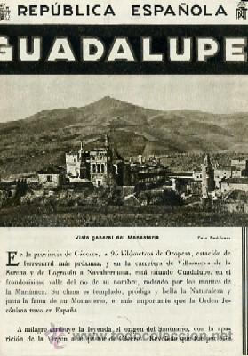 Folletos de turismo: GUADALUPE. PATRONATO NACIONAL DEL TURISMO. A-FOTUR-0123