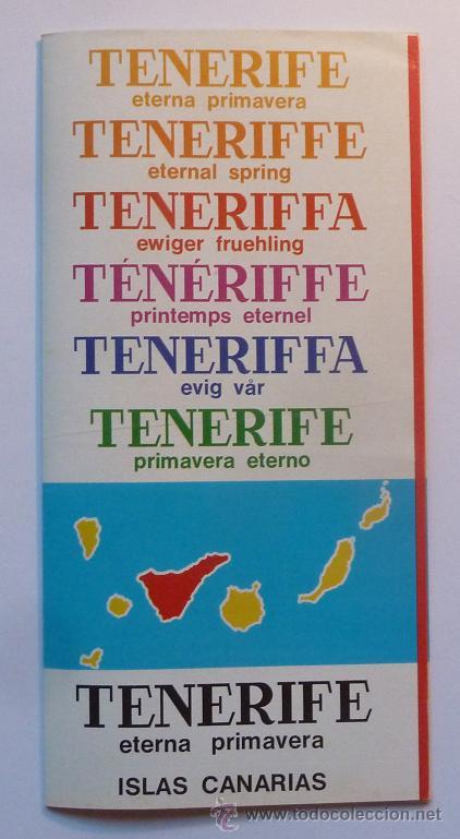 Tourismusbrosch&uuml;ren: FOLLETO TURISTICO 1973 tenerife eterna primavera Islas Canarias PANFLETO TURISMO