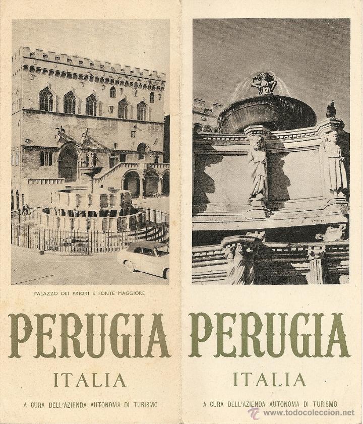 Folletos de turismo: FOLLETO TUR&Iacute;STICO PERUGIA-ITALIA, DESPLEGABLE