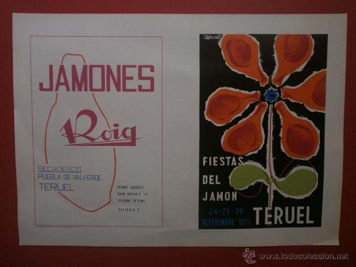 Travel Brochures: PROGRAMA DE FIESTAS - TERUEL - FIESTAS DEL JAMON 1971. FALTA IMPRESO INTERIOR.