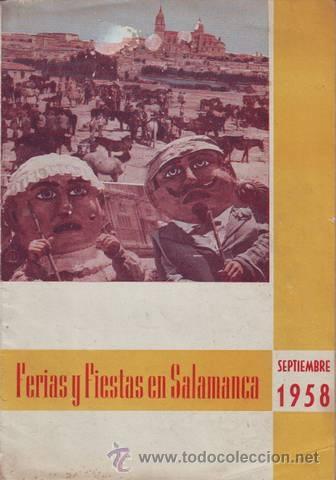 Tourismusbrosch&uuml;ren: FERIAS Y FIESTAS EN SALAMANCA. Septiembre 1958.