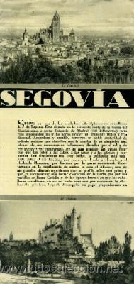 Tourismusbrosch&uuml;ren: SEGOVIA. PATRONATO NACIONAL DE TURISMO. A-FOTUR-0209,2