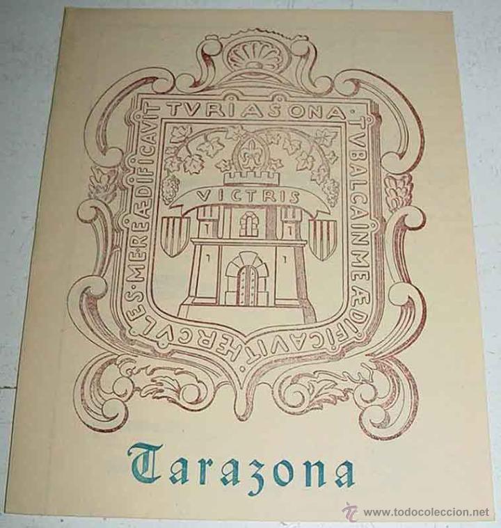 Brochures de tourisme: ANTIGUO FOLLETO TURISTICO DE TARAZONA - A&Ntilde;O 1953 - ZARAGOZA - ARAGON - MIDE DESPLEGADO 47,5 X 40 CMS