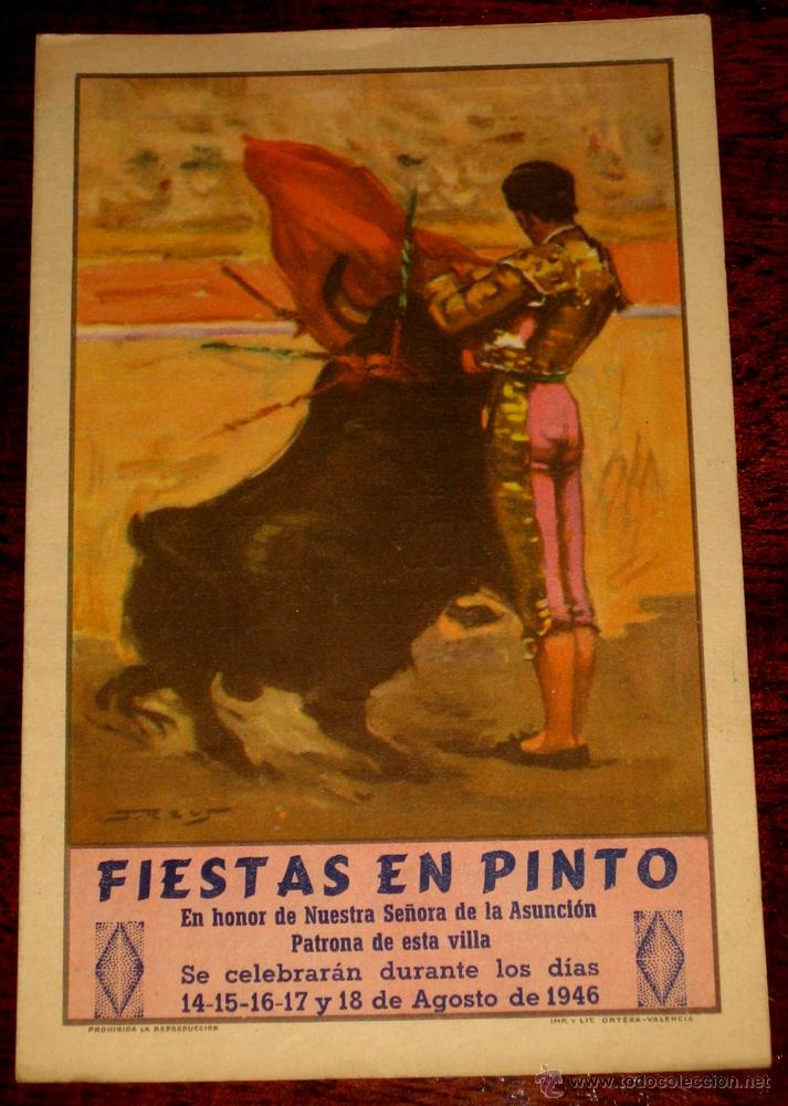 Tourismusbrosch&uuml;ren: ANTIGUO PROGRAMA DE LAS FIESTAS EN PINTO - EN HONOR DE NUESTRA SE&Ntilde;ORA DE LA ASUNCION, PATRONA DE EST