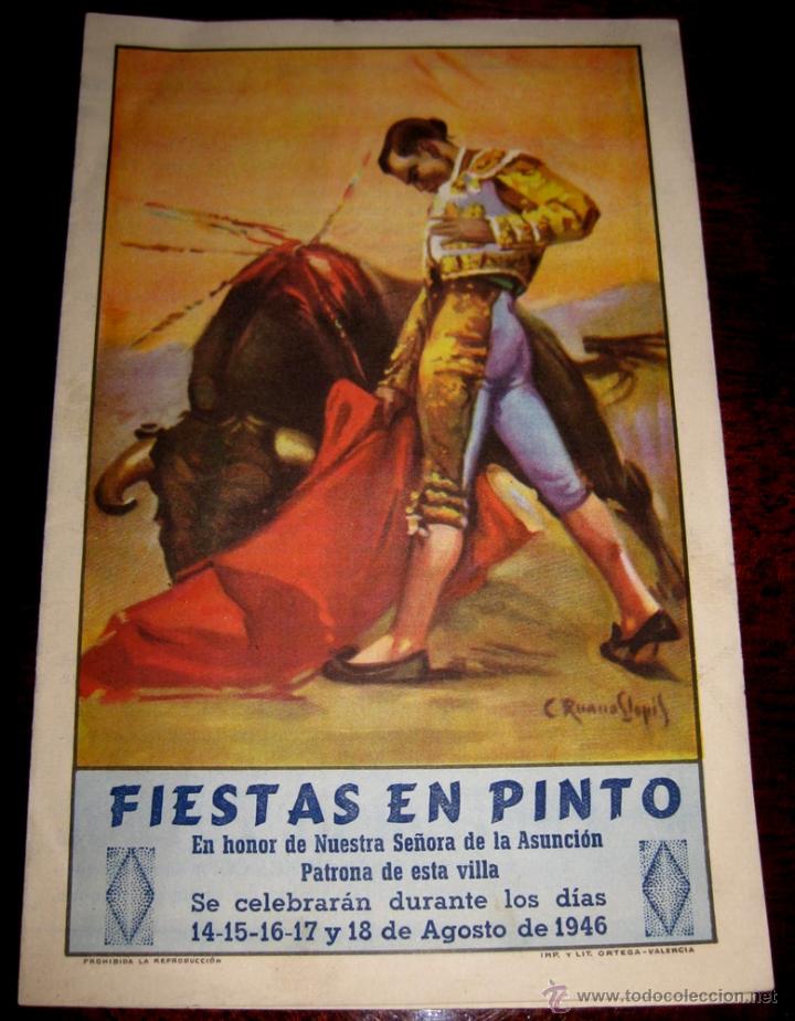 Tourismusbrosch&uuml;ren: ANTIGUO PROGRAMA OFICIAL DE LAS FIESTAS DE PINTO - MADRID - EN HONOR DE NUESTRA SE&Ntilde;ORA DE LA ASUNCIO