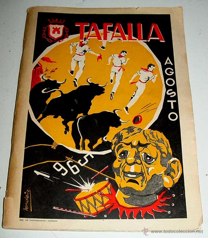 Brochures de tourisme: ANTIGUO PROGRAMA OFICIAL DE LAS FIESTAS DE TAFALLA (NAVARRA) - NUESTRA SE&Ntilde;ORA DE LA ASUNCION Y SAN S