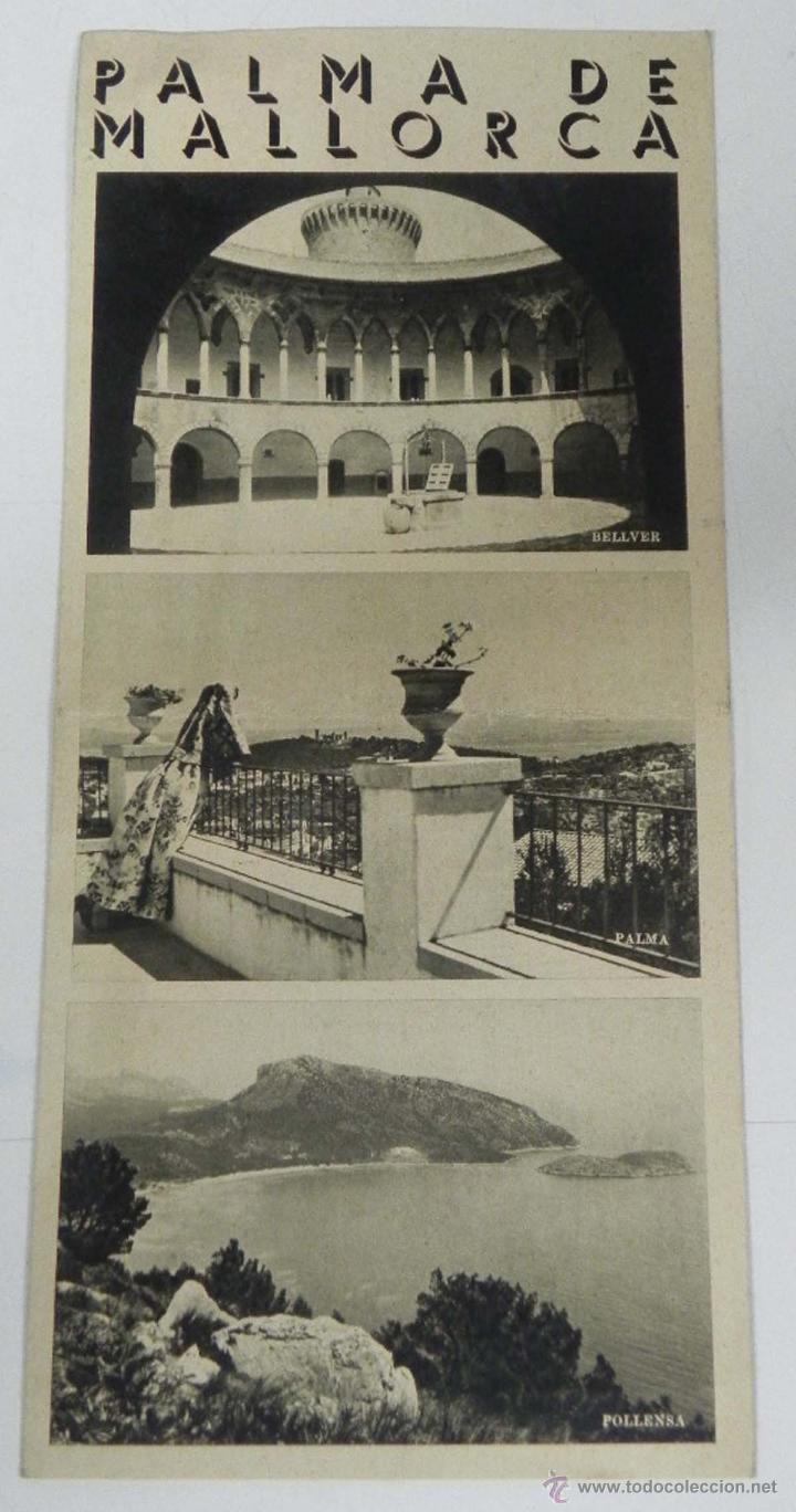 Folletos de turismo: Antiguo folleto de Palma de Mallorca, mide 33 x 24 cms