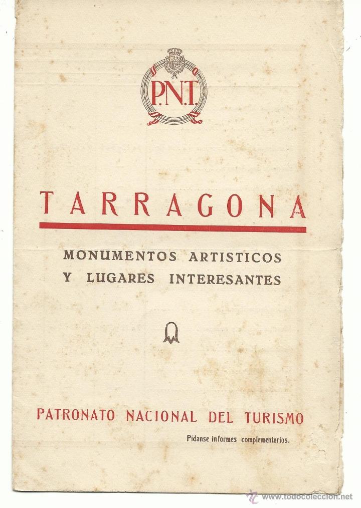 Brochures de tourisme: TARRAGONA.-FOLLETO TURISTICO A&Ntilde;OS 30 DEL PATRONATO NACIONAL DE TURISMO