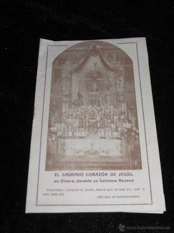 Folletos de turismo: OLVERA - FOLLETO SAGRADO CORAZON DE JESUS - NOVENA