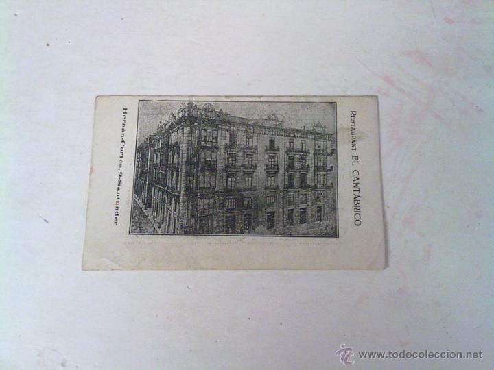 Tourismusbrosch&uuml;ren: Folleto publicitario Ferias y Fiestas de 1925 del restaurante el Cantabrico.