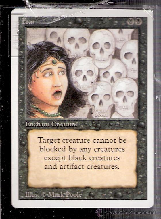 Folletos de turismo: Fear. Enchant creature. Magic. The Gathering. Deckmaster. - Foto 1