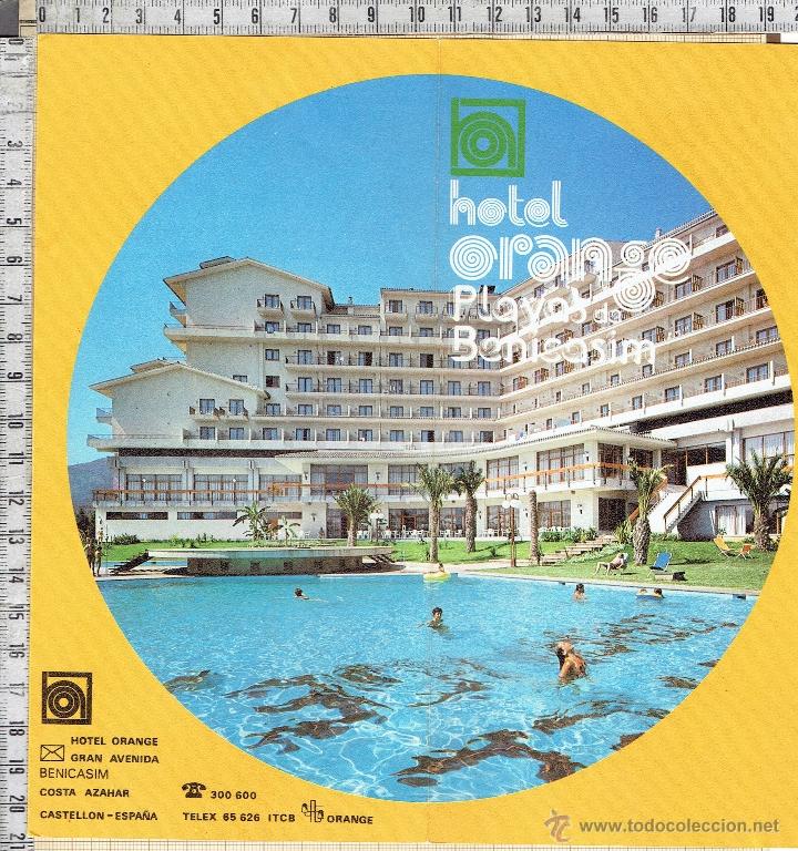 Folletos de turismo: FOLLETO HOTEL ORANGE-PLAYA DE BENICASIM-CASTELLON.
