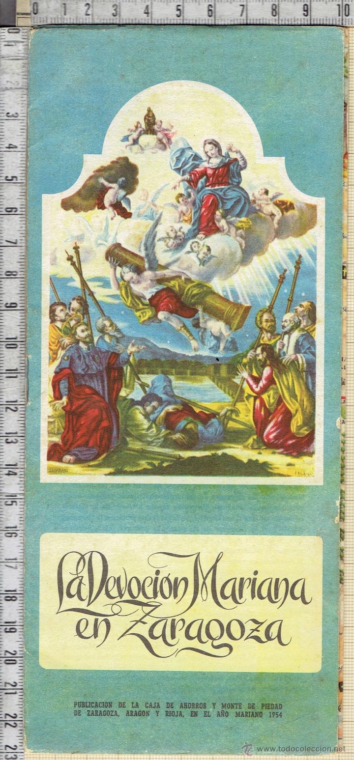 Travel Brochures: FOLLETO A&Ntilde;O DEVOCI&Oacute;N MARIANA EN ZARAGOZA-1954.