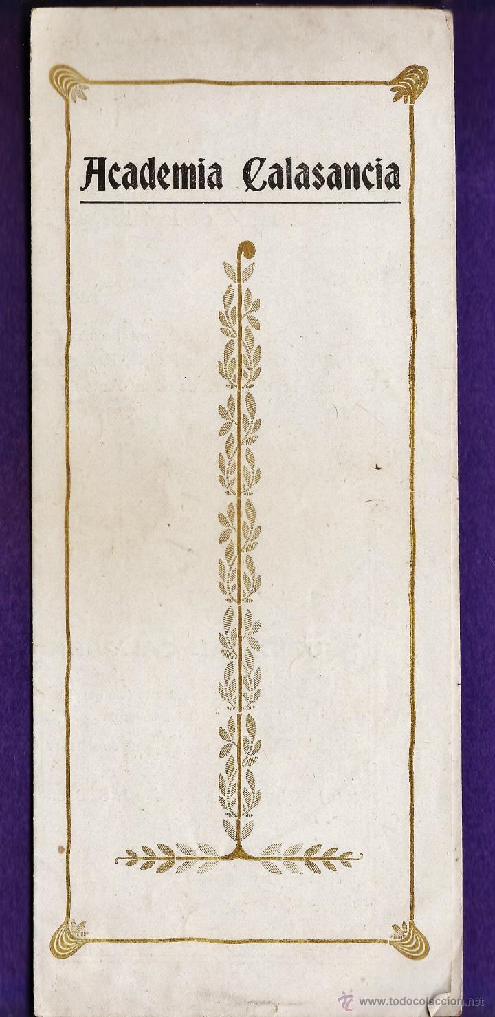 Folletos de turismo: antiguo programa / invitacion - tarde sacra - soledad de maria - academia calasancia -ver foto