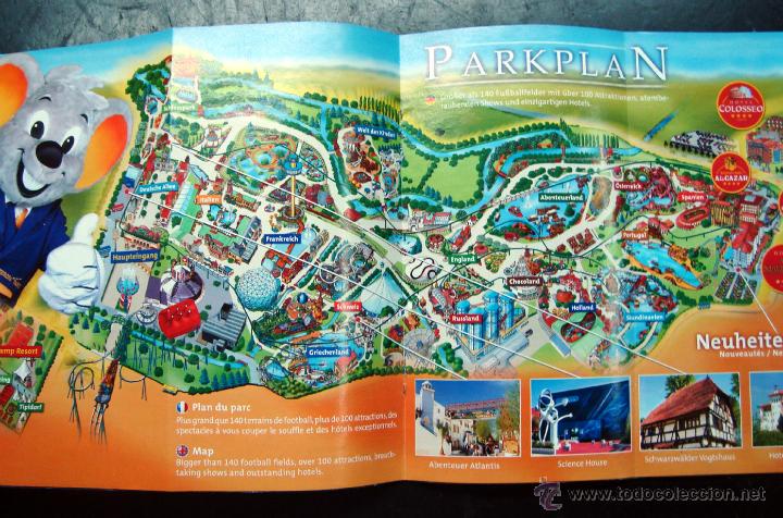 europa park mapa folleto mapa   parque europa park 2007   aleman   Comprar Folletos  europa park mapa