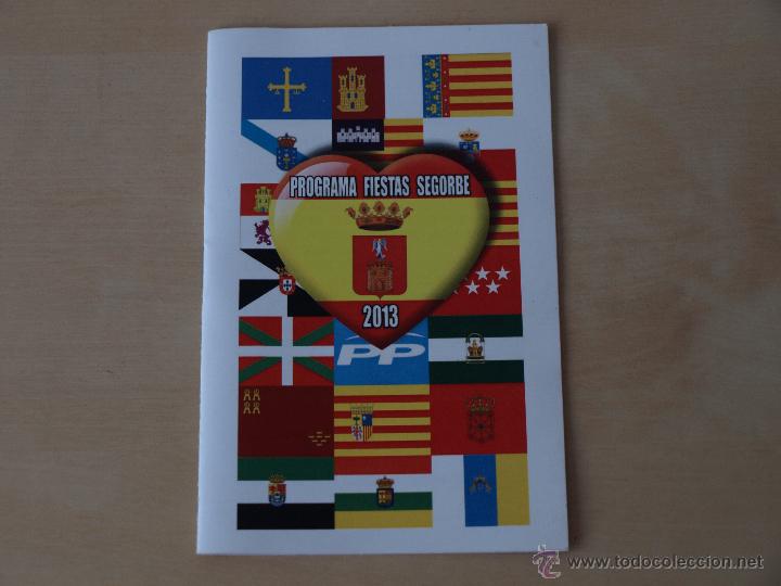 Folhetos de turismo: PROGRAMA DE FIESTAS DE BOLSILLO DE SEGORBE 2013. PP SEGORBE. 18 PAG. 8 X 12,5 CM. VER FOTOS.