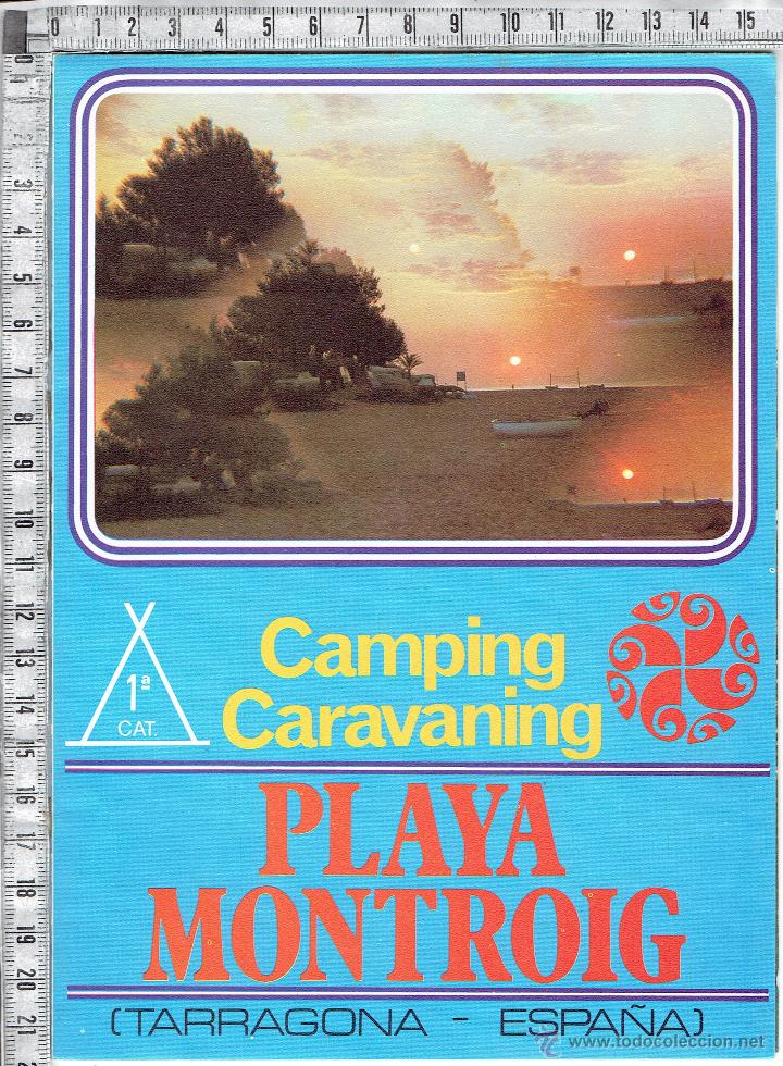 Brochures de tourisme: FOLLETO TURISTICO CAMPING/CARAVANING-PLAYA MONTROIG-TARRAGONA.