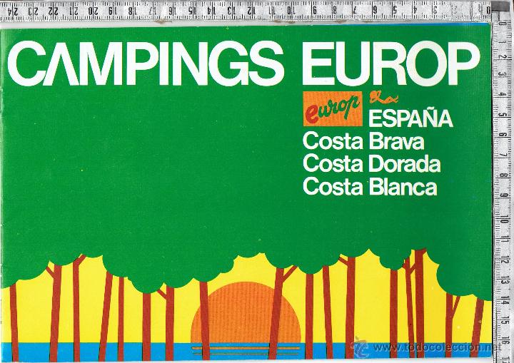 Folletos de turismo: FOLLETO TURISTICO CAMPINGS-EUROP ESPA&Ntilde;A-COSTA BRAVA-DORADA-BLANCA.