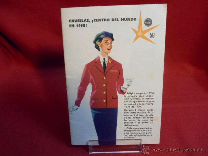 Tourismusbrosch&uuml;ren: FOLLETO PUBLICIDAD DE LA EXPO UNIVERSAL DE BRUSELAS DEL A&Ntilde;O 1958.