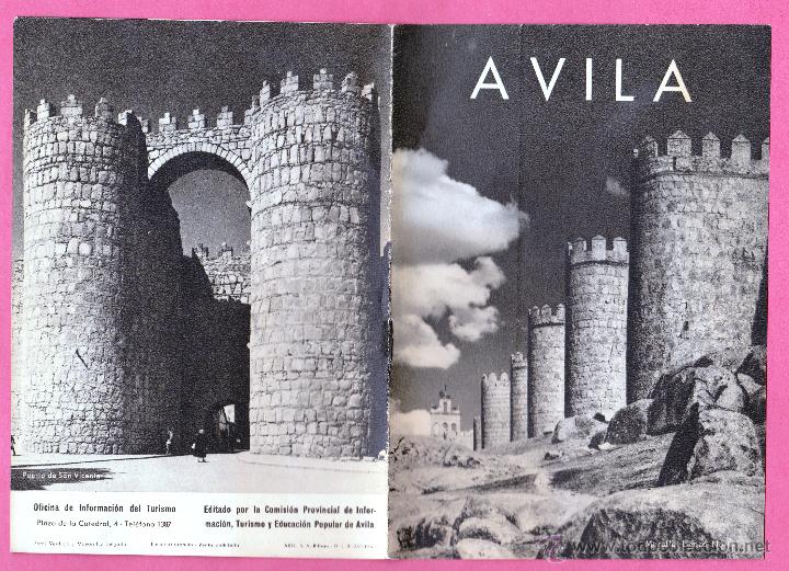Travel Brochures: &Aacute;VILA. FOLLETO TUR&Iacute;STICO. EDITADO POR LA COMISI&Oacute;N PROVINCIAL DE INFORMACI&Oacute;N, 1963.