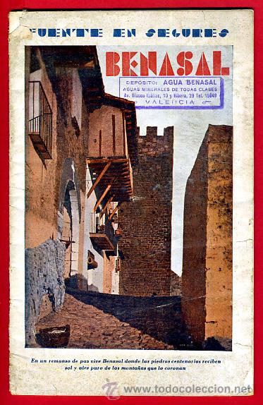 Brochures de tourisme: FUENTE EN SEGURES , BENASAL , CASTELLON , FOLLETO TURISMO ,ILUSTRACIONES ,ORIGINAL ,BO