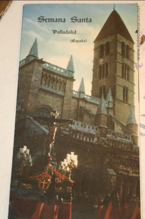Folletos de turismo: FOLLETO DESPLEGABLE EN 12 PARTES MUCHAS FOTOS SEMANA SANTA VALLADOLID IMPRIMIDO EN 1962 FOURNIER