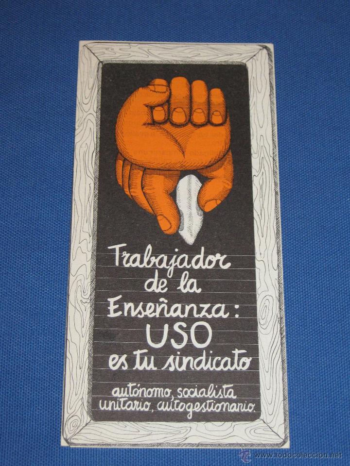 Folletos de turismo: FOLLETO POLITICO - USO - TRABAJADOR DE LA ENSE&Ntilde;ANZA - TU SINDICATO