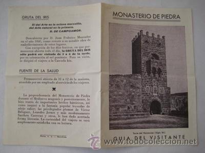 Folletos de turismo: Folleto Turistico: MONASTERIO DE PIEDRA, GU&Iacute;A DEL VISITANTE.