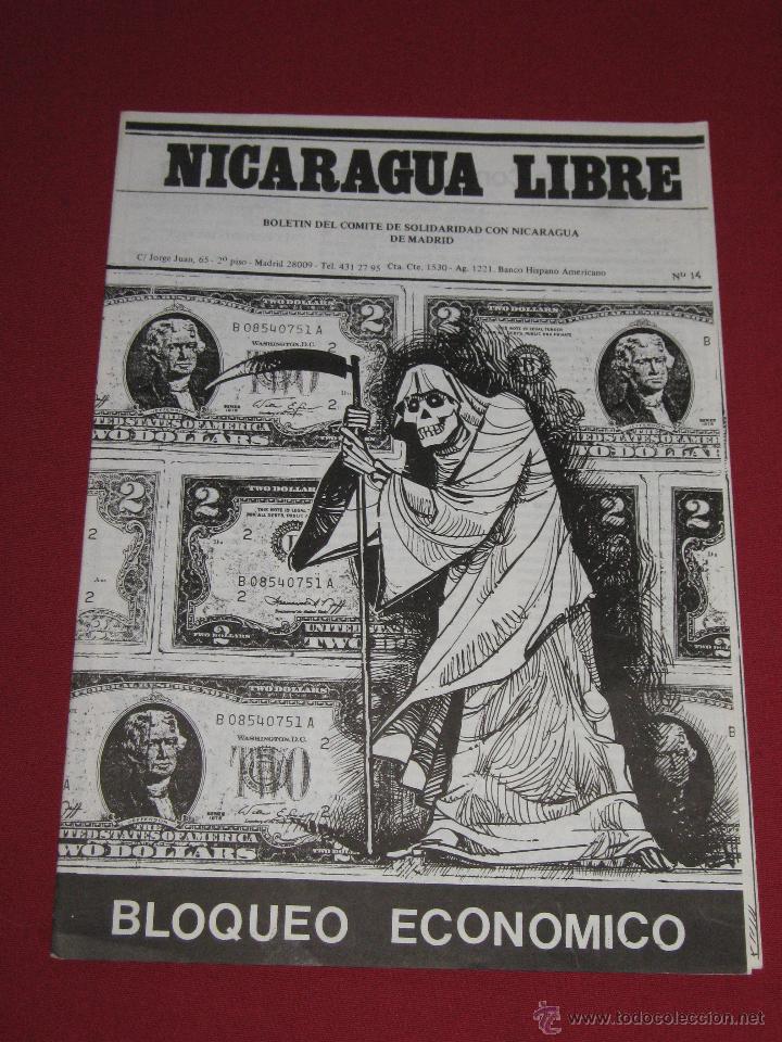 Folletos de turismo: FOLLETO POLITICO - NICARAGUA LIBRE - BOLETIN DEL COMITE DE SOLIDARIDAD CON NICARAGUA DE MADRID