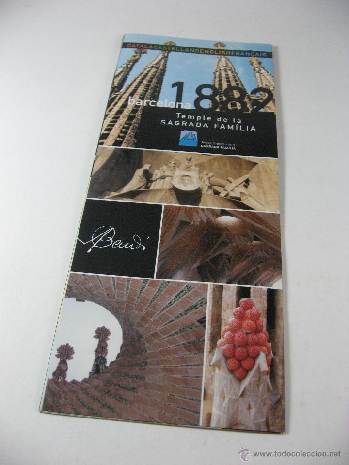 Folletos de turismo: FOLLETO TEMPLO SAGRADA FAMILIA DE BARCELONA, ANTONI GAUDI, MODERNISMO, ARQUITECTURA, BARNA, BCN.