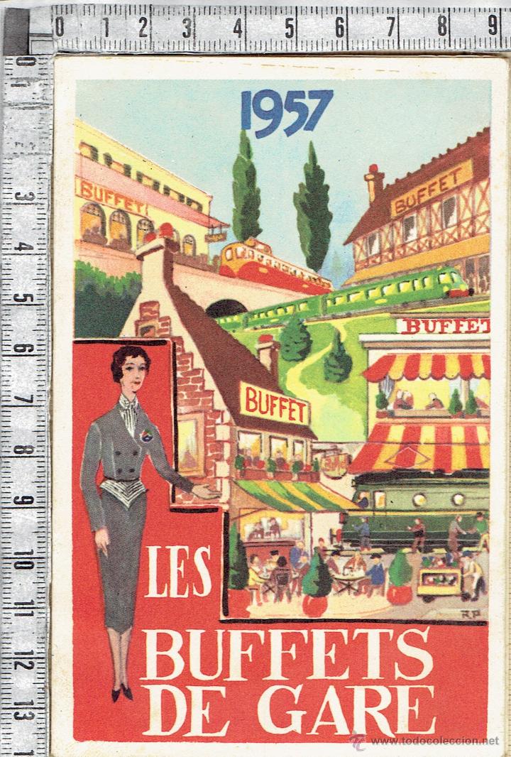 Brochures de tourisme: FOLLLETO TURISTICO PARA RESTAURANTES EN ESTACIONES DE TREN EN FRANCIA-1957.