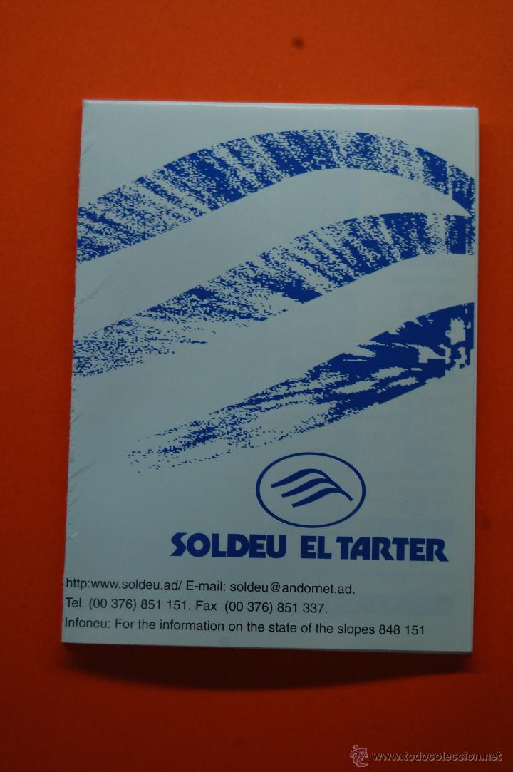 Folletos de turismo: FOLLETO PLANO PISTAS ESQUI SOLDEU EL TARTER ANDORRA