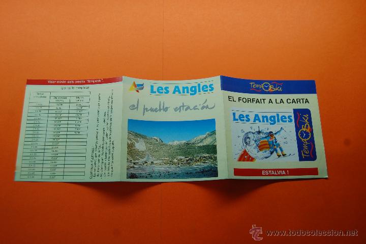 Folletos de turismo: FRANCIA - ESTACION DE ESQUI LES ANGLES PLANO PISTAS