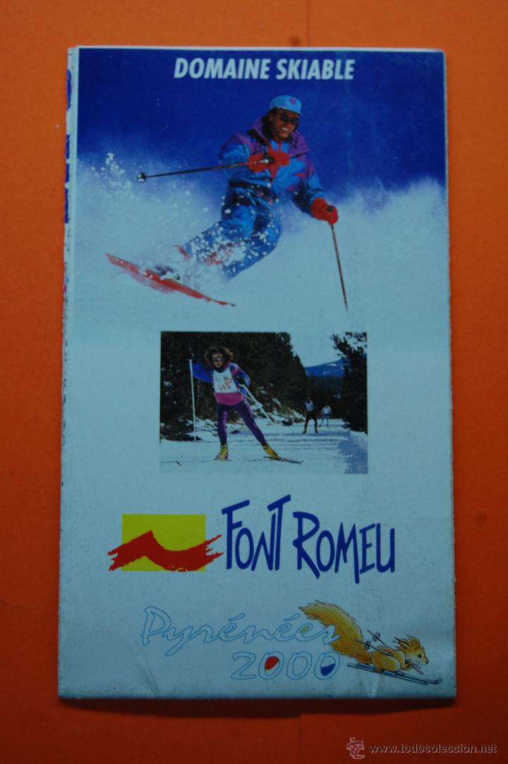 Folletos de turismo: 1997 - FRANCIA - ESTACION DE ESQUI FONT ROMEU PLANO PISTAS Y UBICACION