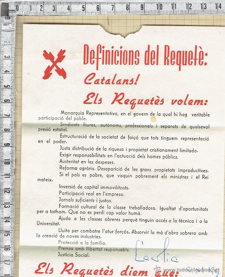 Travel Brochures: FOLLETO PESQU&Iacute;N PR&Oacute;PAGANDISTICO CARLISTA-DEFINICIONS DEL REQUET&Egrave;.