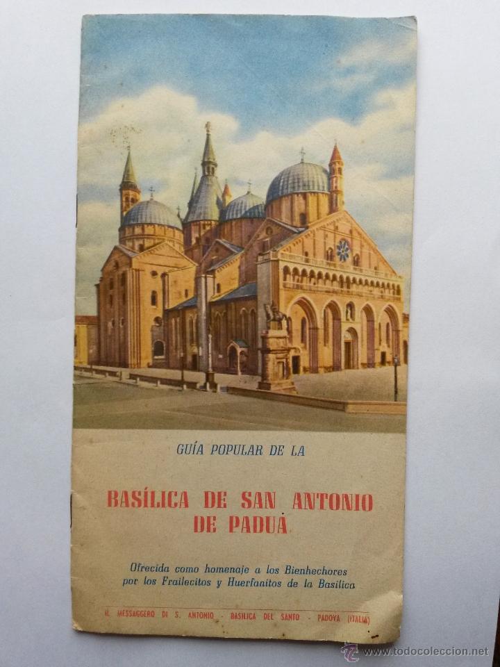 Folletos de turismo: Folleto antiguo de basilica san antonio de padua (italia) de 14 paginas con fotos antiguas