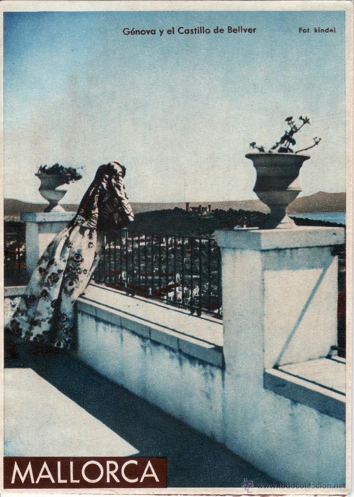 Folletos de turismo: FOLLETO TURISTICO MALLORCA - A&Ntilde;OS 60 - EN EL CENTRO MAPA DE LA ISLA